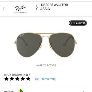 RayBan Classic Aviators polarized & brand new!